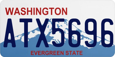 WA license plate ATX5696