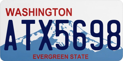 WA license plate ATX5698