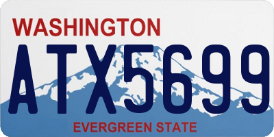 WA license plate ATX5699