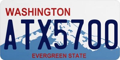 WA license plate ATX5700