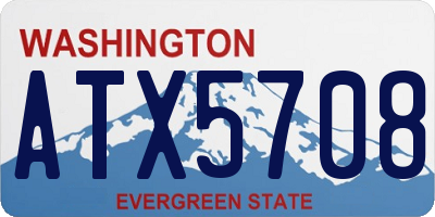 WA license plate ATX5708