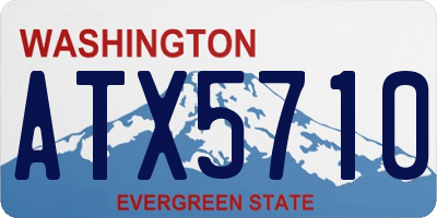 WA license plate ATX5710