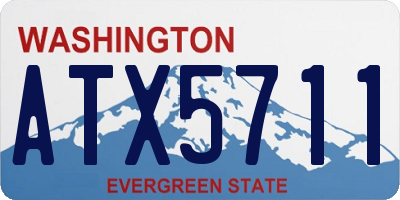 WA license plate ATX5711
