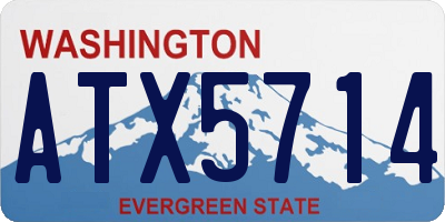 WA license plate ATX5714