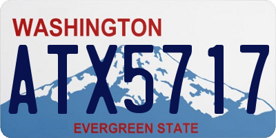 WA license plate ATX5717