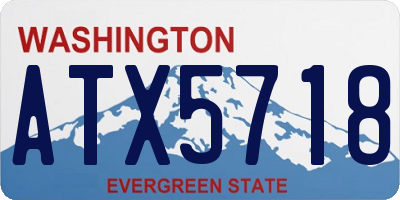 WA license plate ATX5718