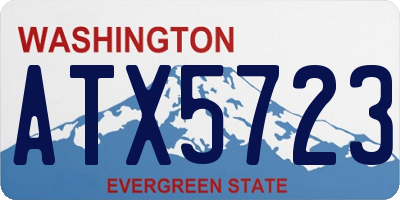 WA license plate ATX5723