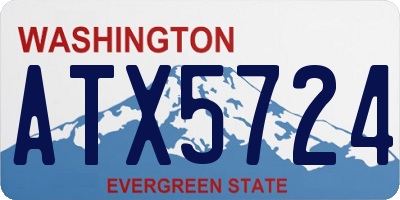 WA license plate ATX5724