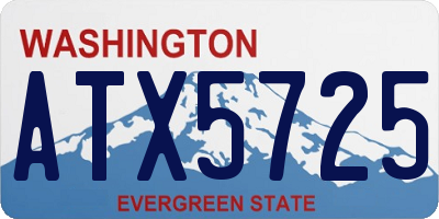 WA license plate ATX5725