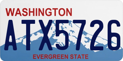 WA license plate ATX5726