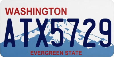 WA license plate ATX5729