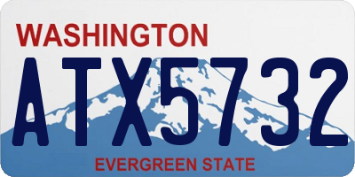 WA license plate ATX5732