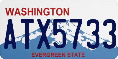 WA license plate ATX5733