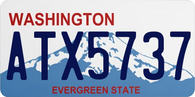 WA license plate ATX5737