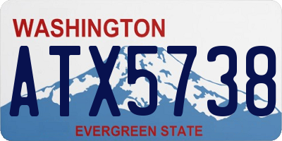 WA license plate ATX5738