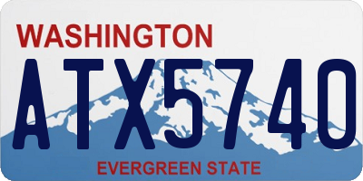WA license plate ATX5740