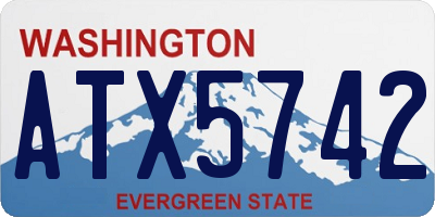 WA license plate ATX5742