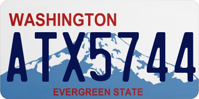 WA license plate ATX5744