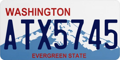 WA license plate ATX5745