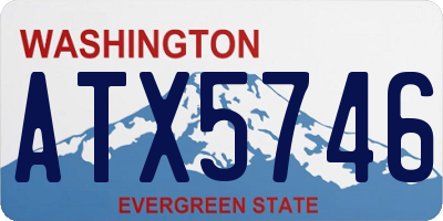 WA license plate ATX5746