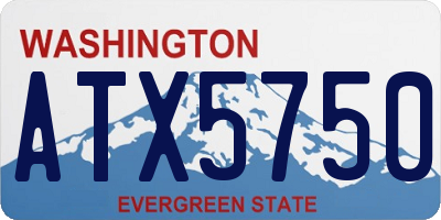 WA license plate ATX5750
