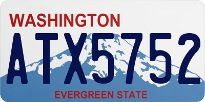 WA license plate ATX5752