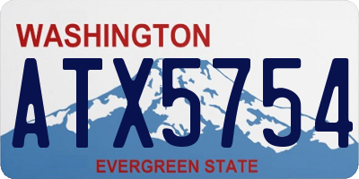 WA license plate ATX5754