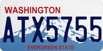 WA license plate ATX5755