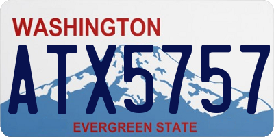 WA license plate ATX5757