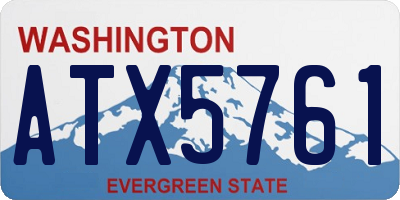 WA license plate ATX5761