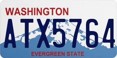 WA license plate ATX5764