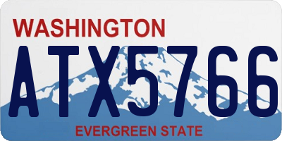 WA license plate ATX5766