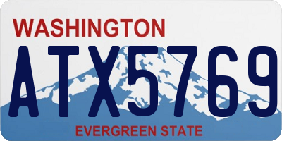 WA license plate ATX5769