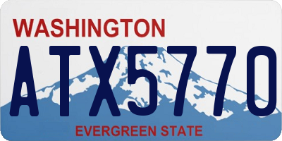 WA license plate ATX5770