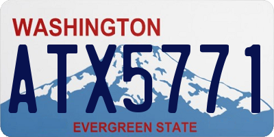 WA license plate ATX5771