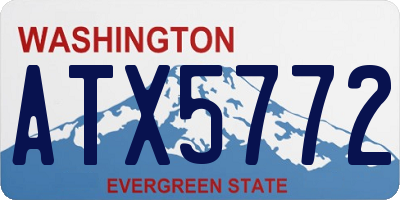 WA license plate ATX5772