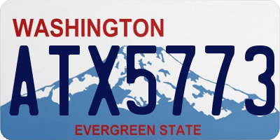 WA license plate ATX5773