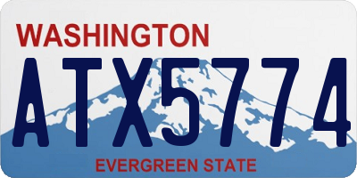 WA license plate ATX5774