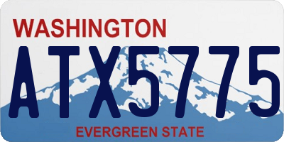 WA license plate ATX5775