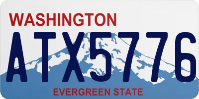 WA license plate ATX5776