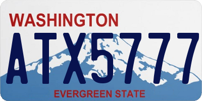 WA license plate ATX5777