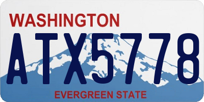 WA license plate ATX5778