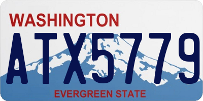 WA license plate ATX5779