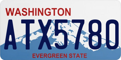 WA license plate ATX5780