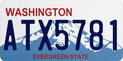 WA license plate ATX5781
