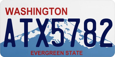 WA license plate ATX5782