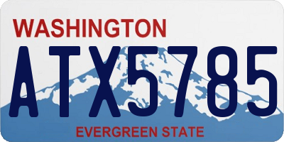 WA license plate ATX5785