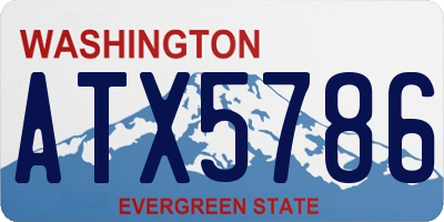 WA license plate ATX5786