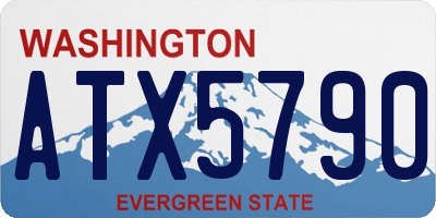 WA license plate ATX5790