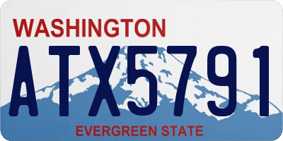 WA license plate ATX5791